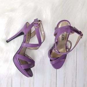 Lavender Lilac Purple Strappy High Heel, New